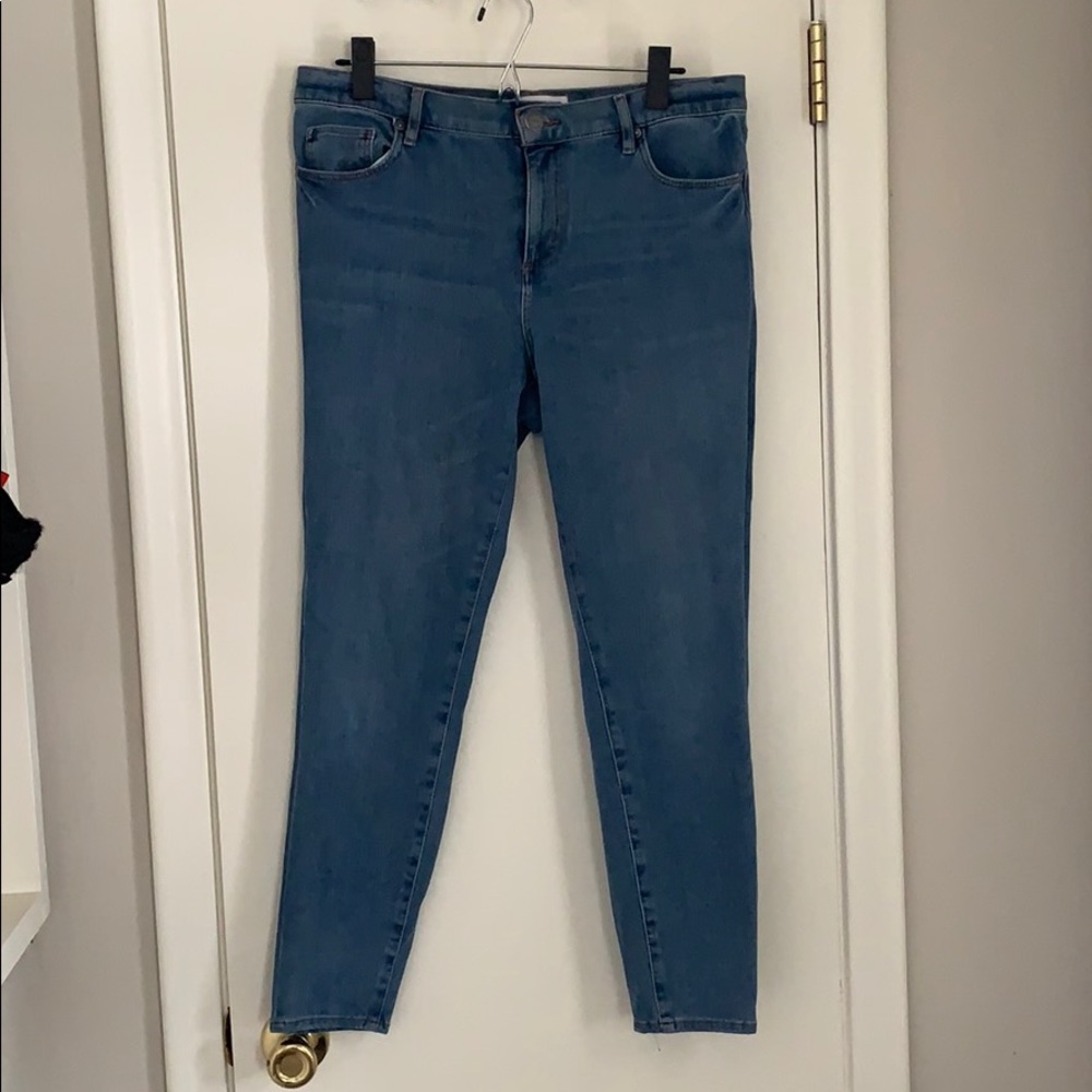EUC Light Wash Loft High Waist Legging Denim